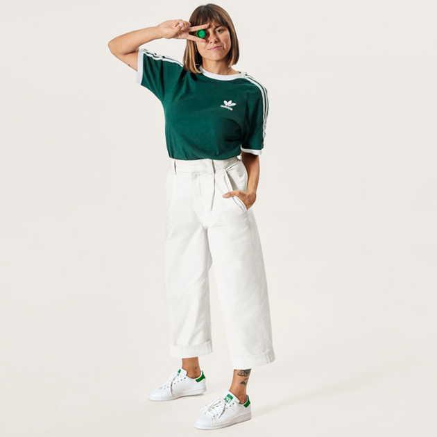 Жіночі кеди низькі adidas Originals Stan Smith FX5522 36.5 (4UK) 22.5 см White/Collegiate Green/Off White (4064037448699) - зображення 10