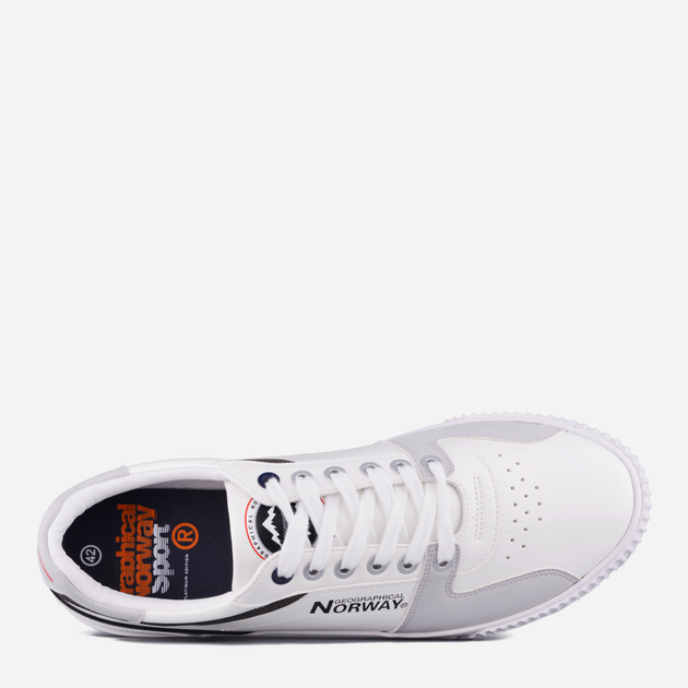 Чоловічі кеди низькі Geographical Norway GNM21103-17 41 White (8445377017138) - зображення 4