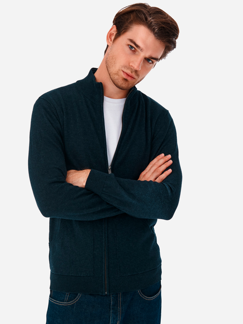 Sweter męski rozpinany z kieszeniami Tatuum Ricky T2118.616B-782 S Granatowy (5900380947948) - obraz 1