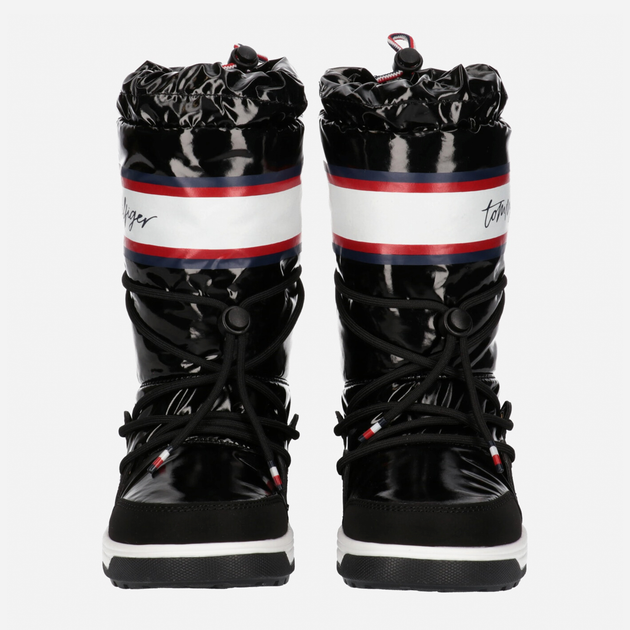 Śniegowce młodzieżowe dziewczęce Tommy Hilfiger T3A6-32436-1485999- 39 Czarne (8052578028094) - obraz 4