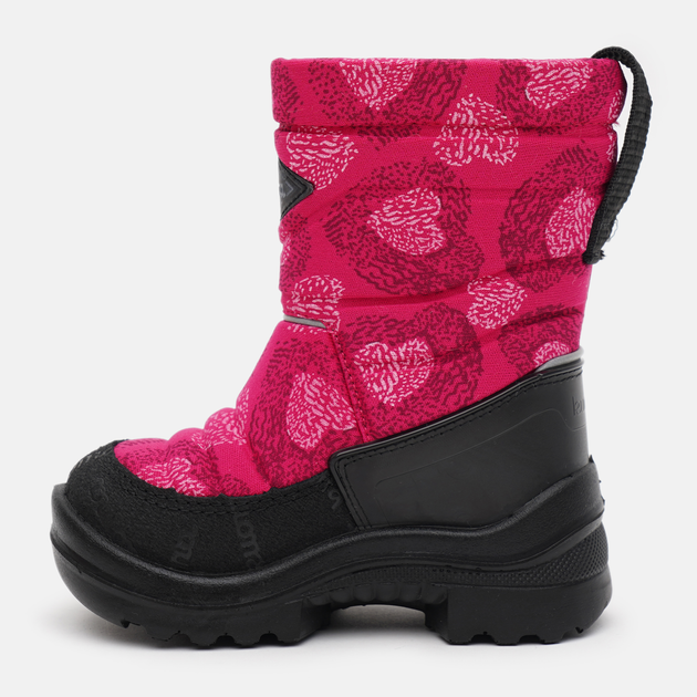 Дитячі зимові чоботи-дутики для дівчинки Kuoma Putkivarsi wool 1303-3753 22 14.1 см Темно-червоні з бордовим і рожевим (6410901445222) - зображення 3
