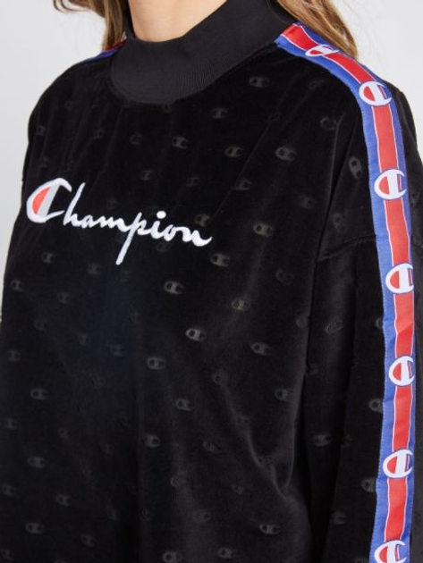 Bluza damska bez kaptura welurowa Champion 111047-KL001 S Czarna (8052785221981) - obraz 4