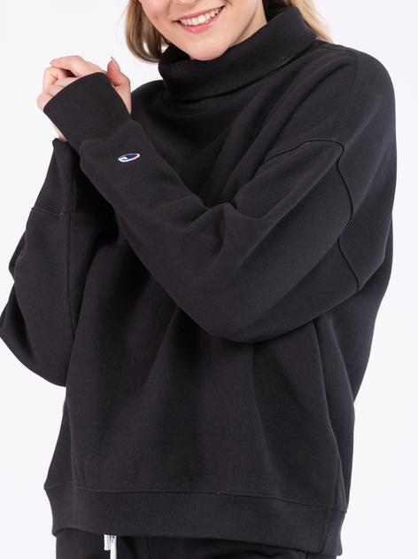 Bluza damska bez kaptura Champion 112189-KK001 L Czarna (8056426602467) - obraz 3