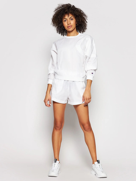 Bluza damska bez kaptura Champion 112989-WW001 XS Biała (8056426962523) - obraz 3