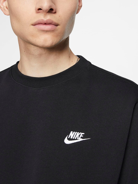 Bluza bez kaptura męska Nike M Nsw Club Crw Bb BV2662-010 XL Czarna (193146344562) - obraz 4