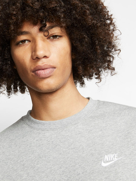 Світшот чоловічий Nike M Nsw Club Crw Bb BV2662-063 2XL Сірий (193146344630) - зображення 4