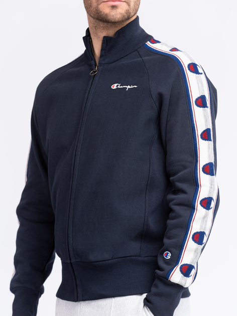 Толстовка на блискавці чоловіча Champion 213736-BS501 XL Синя (8056426581083) - зображення 3