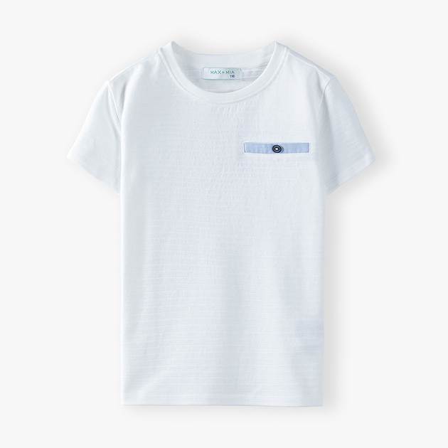 Дитяча футболка для хлопчика 5.10.15 1I4102 122 см Біла (5901463186001) - зображення 1