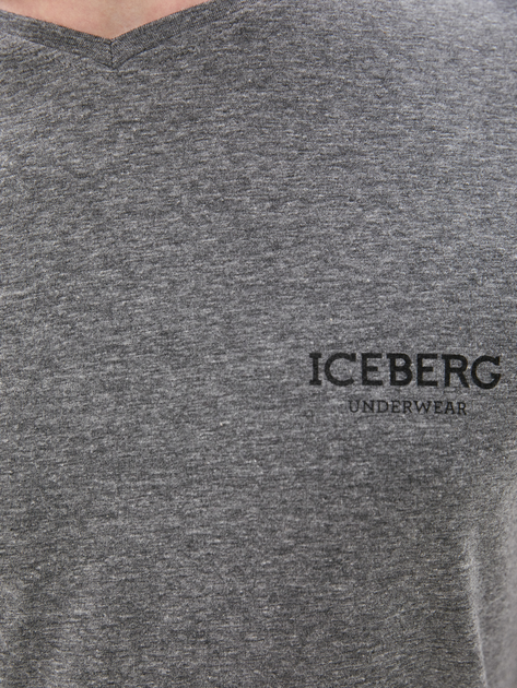 Koszulka Iceberg V-Neck Monopack ICE1UTS02 M Szary Melanż (8051884133560) - obraz 3