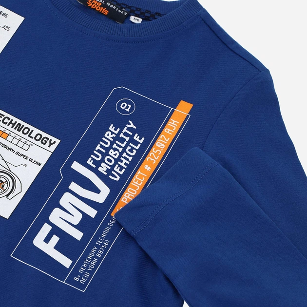 Дитяча футболка з довгими рукавами для хлопчика Original Marines DCA2641B-19-3964TCX 122-128 см Синя (2000300570058) - зображення 5