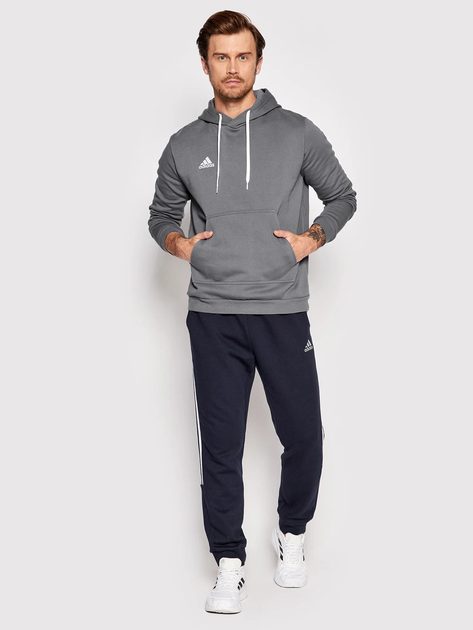 Bluza męska z kapturem kangurka Adidas Entrada 22 Hoody HB0578 M Szara (4065418937757) - obraz 3