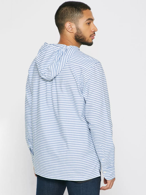 Bluza męska z kapturem GANT Gbpord Stripe Pop Reg Hood 3013124 2XL Niebieska (7325705704613) - obraz 2
