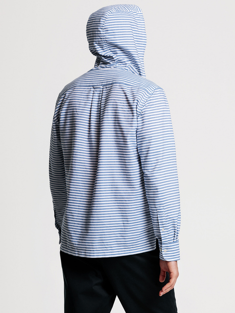 Bluza męska z kapturem GANT Gbpord Stripe Pop Reg Hood 3013124 2XL Niebieska (7325705704613) - obraz 3