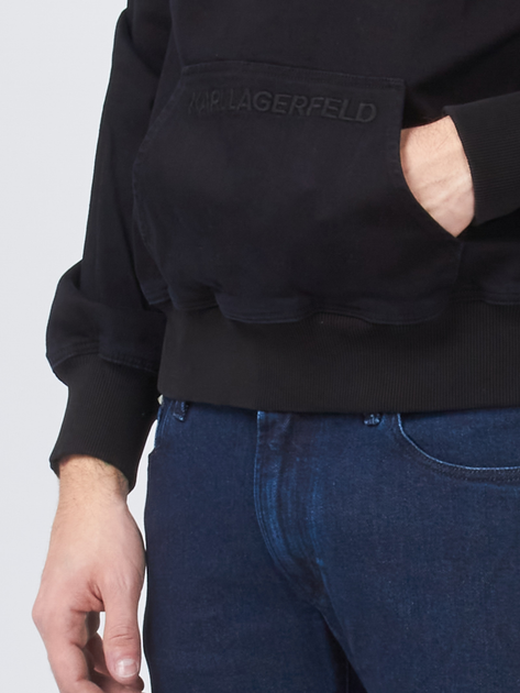 Bluza z kapturem Karl Lagerfeld KLMJ0012RK01231W1-001 S Czarna (9000005764298) - obraz 3