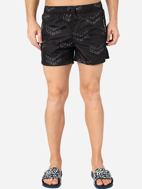 Шорти для купання Iceberg Short Boardshort ICE1MBS02 L Black (8051884146973) - зображення 1