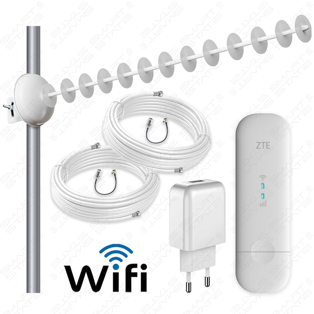 Комплект для підключення 4G/3G інтернету ZTE MF79U + антена MIMO 2 х 20 ...