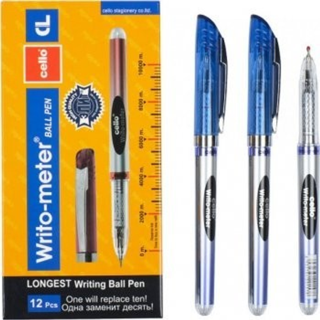 Ручка кулькова Cello WRITOMETER BALL PEN (пише 10км) синя CL-8048-BL – фото, відгуки, характеристики в інтернет-магазині ROZETKA від продавця: ProKanc | Купити в Україні: Києві, Харкові, Дніпрі, Одесі, Запоріжжі, Львові Ручка кулькова Cello WRITOMETER BALL PEN (пише 10км) синя CL-8048-BL – фото, відгуки, характеристики в інтернет-магазині ROZETKA від продавця: ProKanc | Купити в Україні: Києві, Харкові, Дніпрі, Одесі, Запоріжжі, Львові