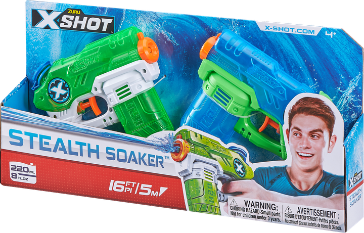 Набір водних бластерів Zuru X-Shot Warfare Double Small Stealth Soake 2 види зброї (01227R) (193052047274) - зображення 2