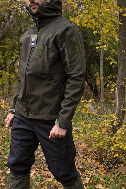 Тактическая куртка теплая Soft Shell хаки Logos 4585-07 XL - изображение 2