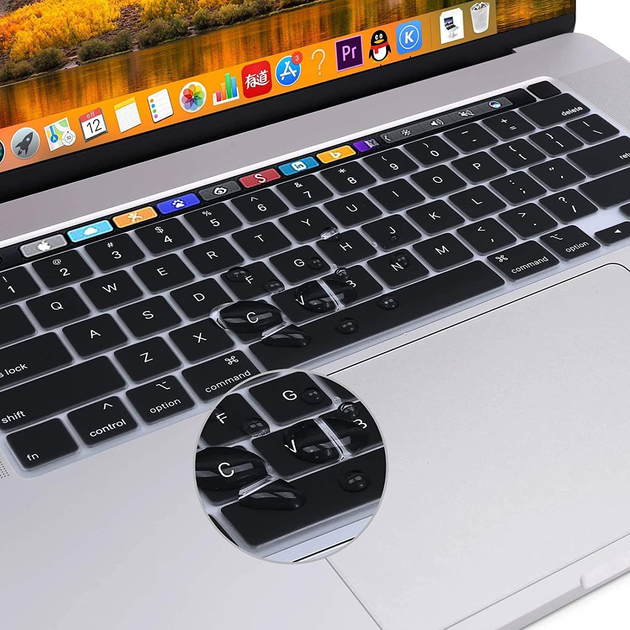 Защитная накладка на клавиатуру с русской раскладкой MacBook PRO Макбук ...