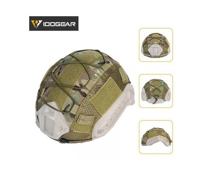 Чохол - кавер на шолом каску IDOGEAR Fast Helmet Cover тактичний маскувальний Мультикам - зображення 2