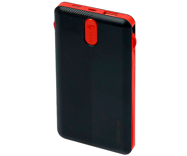Повербанк Power Bank Sword SW-20PO3 20000 mAh Micro USB / Lightning / Type-C чорно-червоний (24409-SW20PO3_1091) - зображення 4