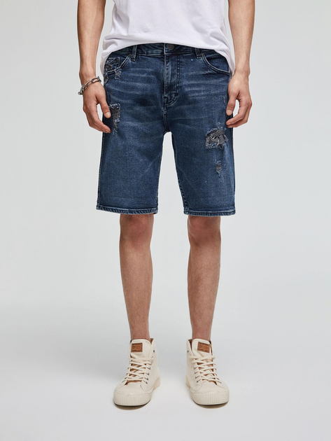 Акція на Шорти джинсові чоловічі Pull & Bear XAZ373635DSNI 40 Сині від Rozetka