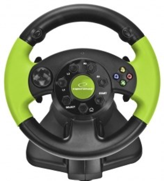 Проводной руль Esperanza USB PC/PS3/Xbox 360 Black/Green (EG104) – фото ...