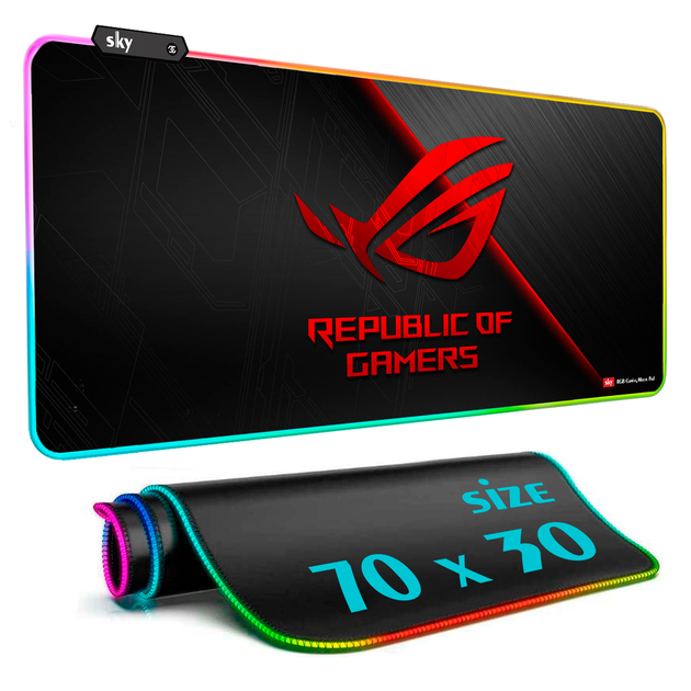 Геймерский коврик для мышки SKY (GMS-WT 7030/136) ROG / RGB подсветка ...