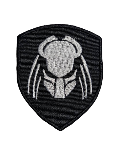 Шеврон на липучці Хижак Predator 9см х 7.5см білий (12042) - зображення 1