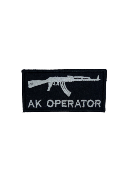 Шеврон на липучке Ak Operator АК-Оператор 8см х 4см черный (12075) - изображение 1