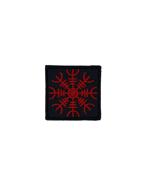 Шеврон на липучці Шолом жаху оберіг на удачу 4.8см квадрат 4.8 см x 4.8 см чорний (12114) - зображення 1