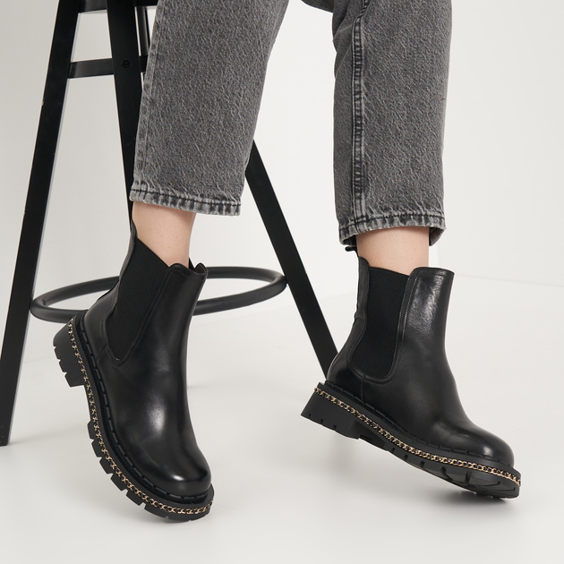 Женские челси высокие LeʼBERDES 00000014334 38 24.5 см Черные ...