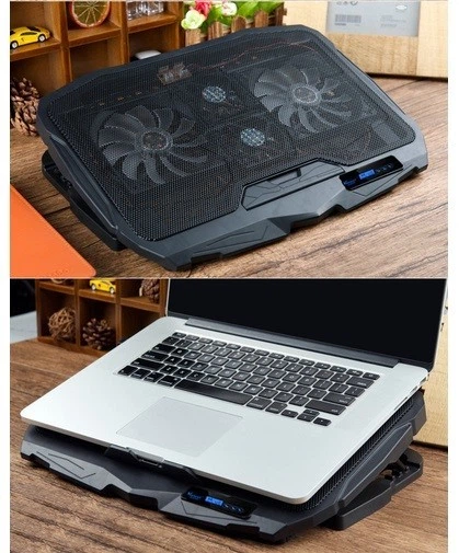 Подставка для ноутбука охлаждающая Laptop S18 с подсветкой, 4 охлаждающих вентилятора, до 17 диагонали - изображение 4