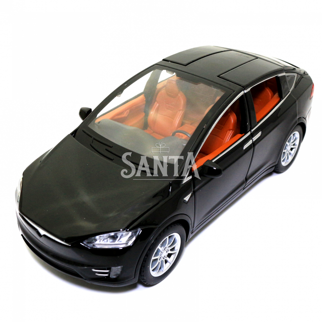 Іграшкова металева машинка Tesla Model 5 «Автопром» Тесла світло звук чорний 21*7*8 см (7574B) - зображення 2