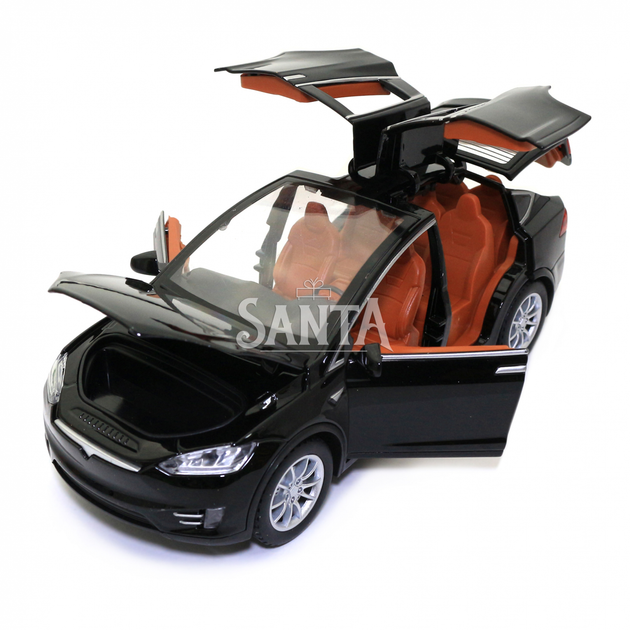 Іграшкова металева машинка Tesla Model 5 «Автопром» Тесла світло звук чорний 21*7*8 см (7574B) - зображення 5