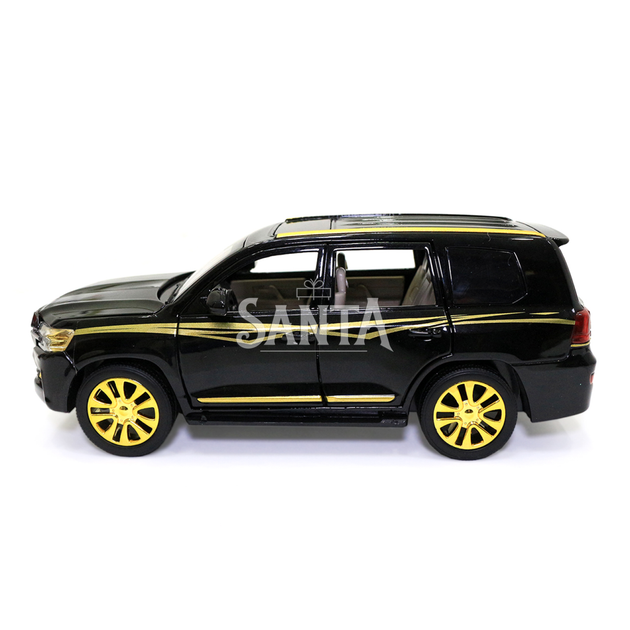 Машинка металлическая Toyota Land Cruiser «AutoExpert» Тойота джип черный с золотом звук свет 19*7*7 см (EL-3912) - Фото 4 Машинка металлическая Toyota Land Cruiser «AutoExpert» Тойота джип черный с золотом звук свет 19*7*7 см (EL-3912) - изображение 4