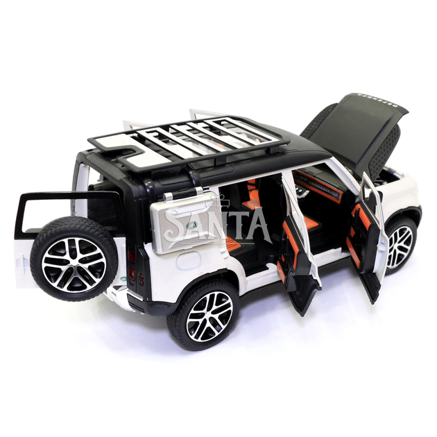 Машинка металлическая Land Rover Defender «AutoExpert» Дефендер джип белый звук свет 19*7*9 см (GT-1008) - изображение 7
