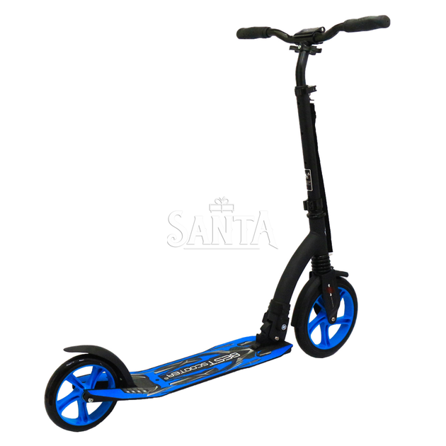 Самокат двухколесный BEST SCOOTER амортизатор, колеса PU, 230 мм, синий, до 100 кг (54664) - изображение 4