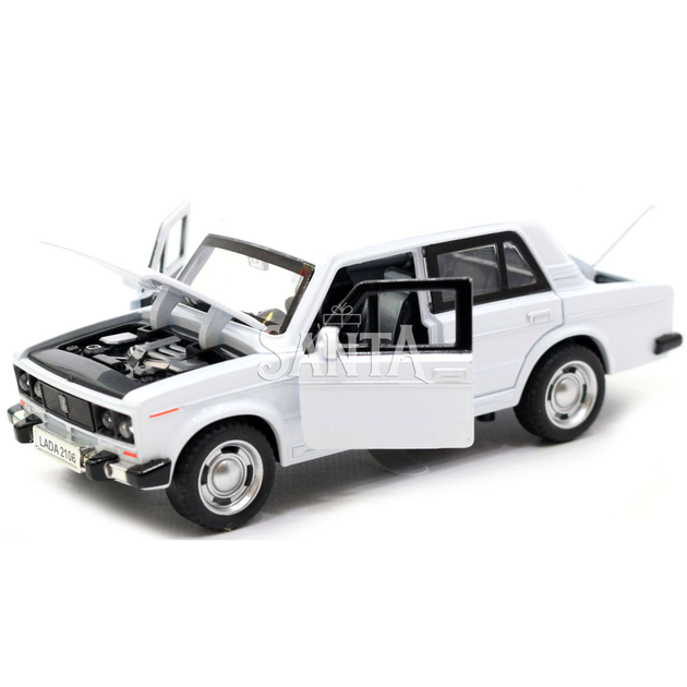 Машинка игровая автопром «ВАЗ-2106» Белый со световыми и звуковыми эффектами (7642) - изображение 7