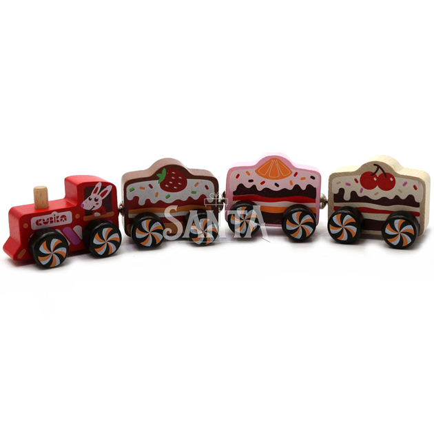 Деревянная игрушка Левеня Cubika Поезд Cakes на магнитах (15382) - Фото 5 Деревянная игрушка Левеня Cubika Поезд Cakes на магнитах (15382) - изображение 5