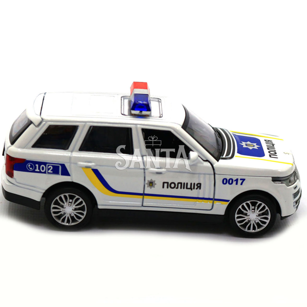 Машинка игровая автопром Range Rover «Полицейский автомобиль» джип, металл, 15 (свет, звук) 7844-2 - изображение 3