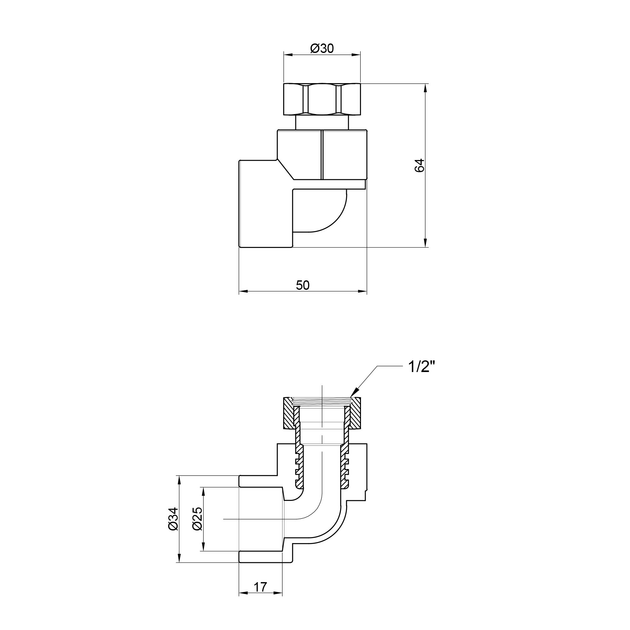 Уголок PPR Thermo Alliance с накидной гайкой 25х3/4" ВР – фото, отзывы ...