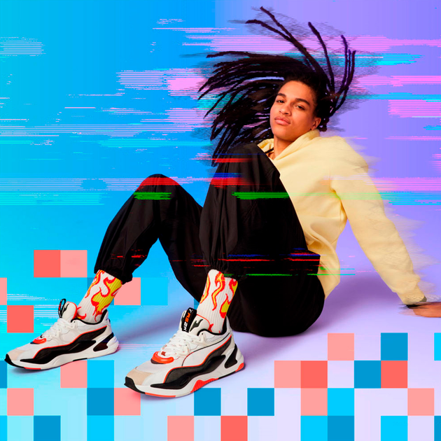 Buty sportowe męskie z siatką na platformie do kostki Puma RS-2K Messaging 37297505 40 25.5 cm Biały/Szary (4062453078902) - obraz 7
