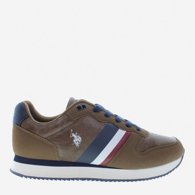 Buty sportowe męskie na platformie do kostki U.S. Polo Assn Sneaker NOBIL005MBYH1 44 Brązowe (8055197313299) - obraz 1