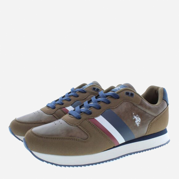 Чоловічі кросівки U.S. Polo Assn Sneaker NOBIL005MBYH1 45 29.5 см Коричневі (8055197313305) - зображення 3