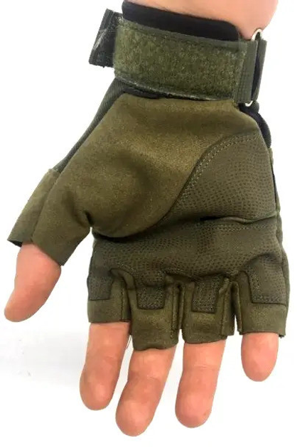 Перчатки Combat тактические беспалые олива XL (00-00007494) - изображение 2
