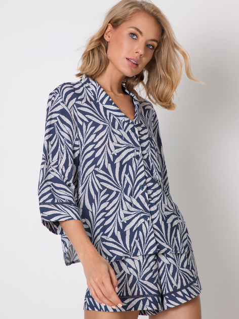 Піжама (сорочка + шорти) Aruelle Lizzie pajama short S Сіра (5903815468018) - зображення 1