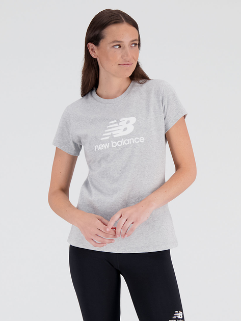 Футболка женская New Balance Essentials Stacked Logo WT31546AG XS Серая ...