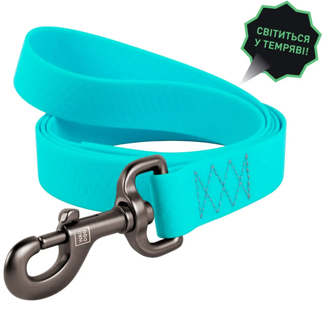Водостойкий поводок для собак Collar WAUDOG Waterproof L-XXL 25 мм длина 305 см светится в темноте - Фото 2 Водостойкий поводок для собак Collar WAUDOG Waterproof L-XXL 25 мм длина 305 см светится в темноте - изображение 2
